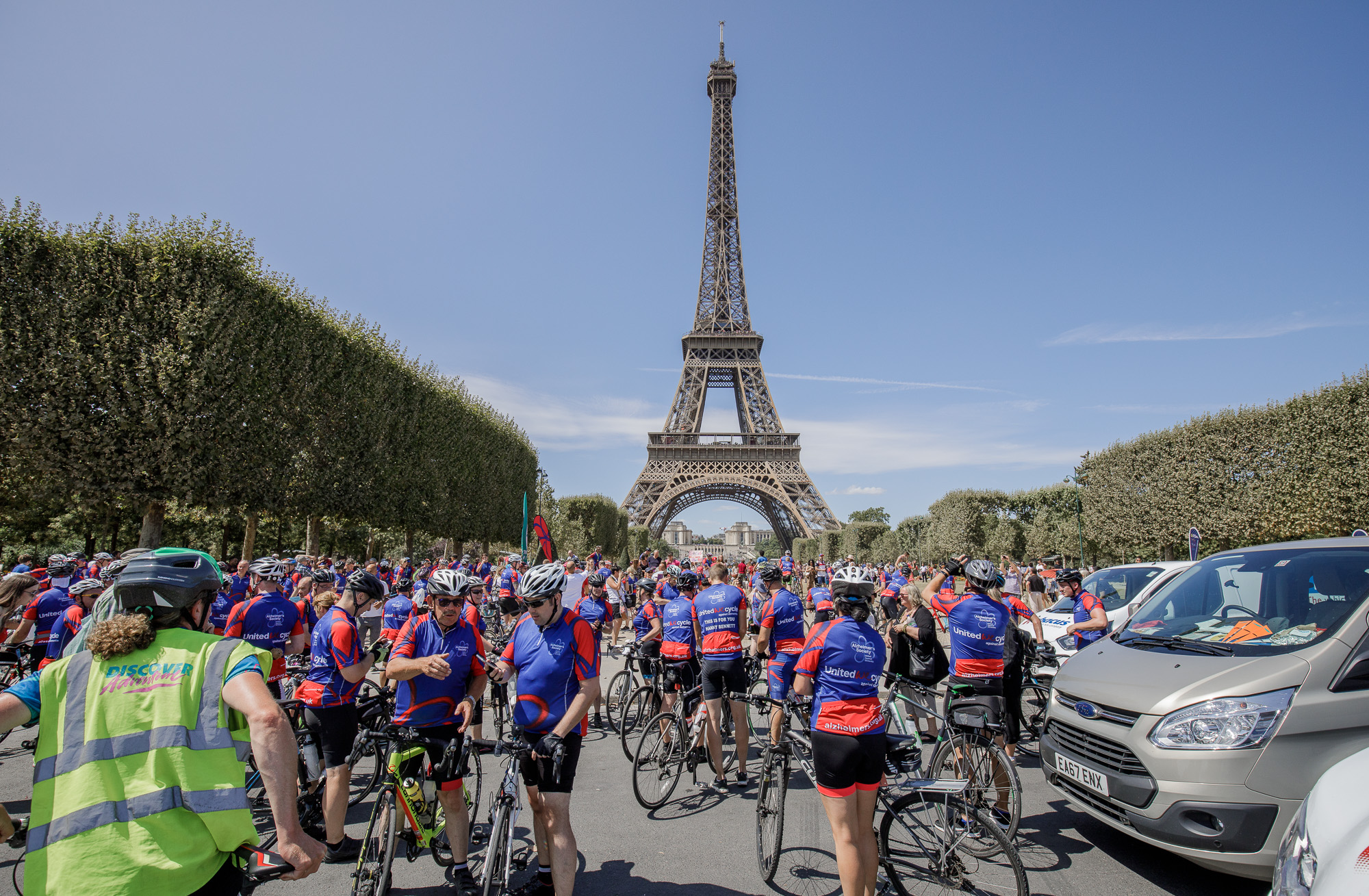London to Paris Cycle Challenge 2018 - Finishing at Eiffel Tower
